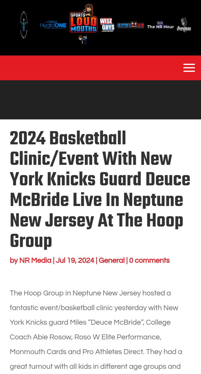 NRMedia50's tweet photo. 2024 basketball clinic/event with New York Knicks guard @deucemcb11 live at The Hoop Group in Neptune New Jersey @gigi_speer @monmouthcards @MattChiric0 @TheHoopGroup @AmyTrask @TheDnRCompany @jerryferrara🏀🔥🔥🔥🚀🚀🚀✌️ #NRMedia #DeuceMcBride https://t.co/9axlX2h2fx https://t.co/YGl3Bu2UPh