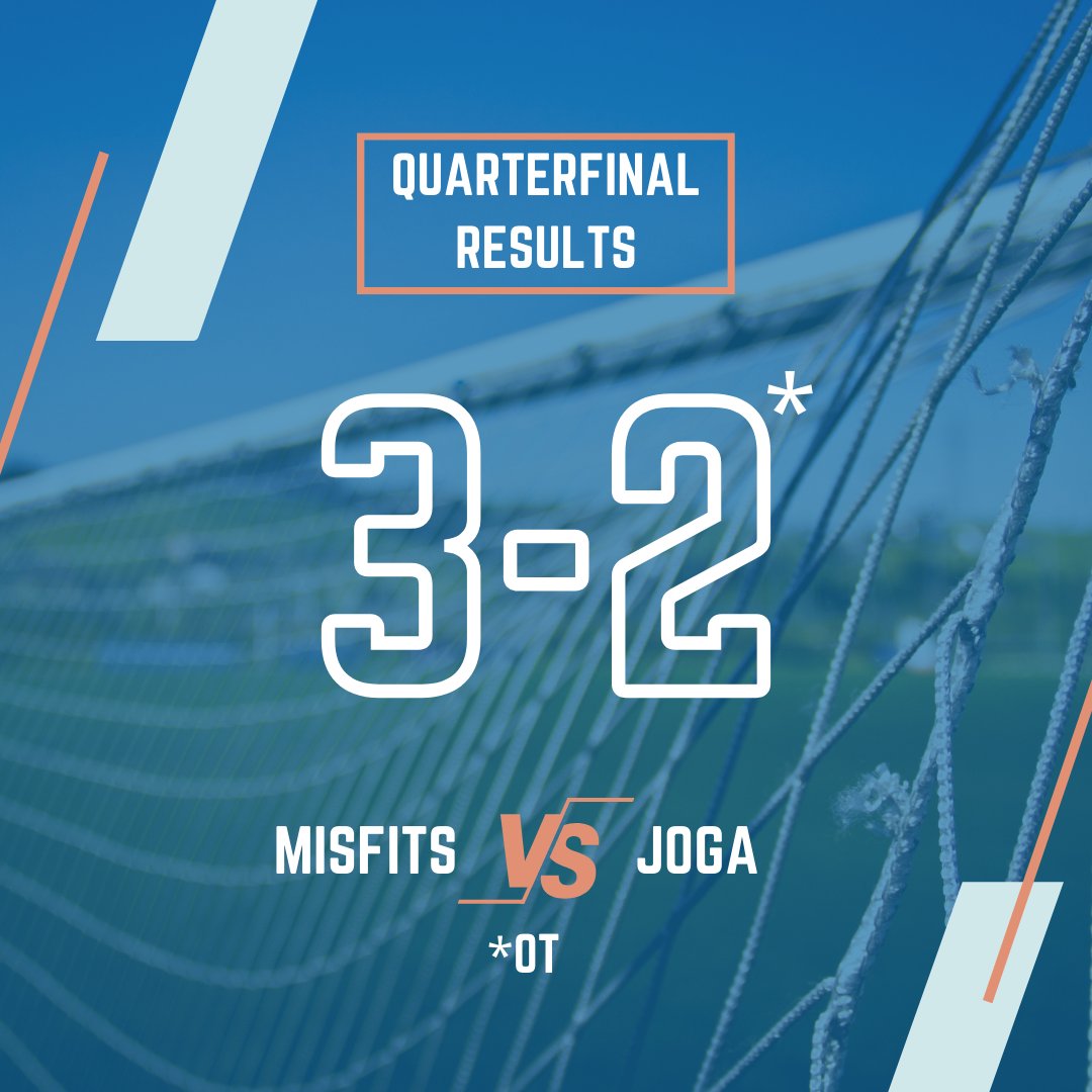 MSO_updates's tweet photo. With a solid lead at half, Joga (5) looked primed to upset Misfits (4), thanks to two goals by Erica Monte Carlo (A-Taylor O'Rourke, Taylor Troutman); however, Misfits' Abbey Harding &amp; Miranda Konstantinides both scored on balls from Taylor Wolf to send the game to overtime. https://t.co/M9q1WQ7T4v