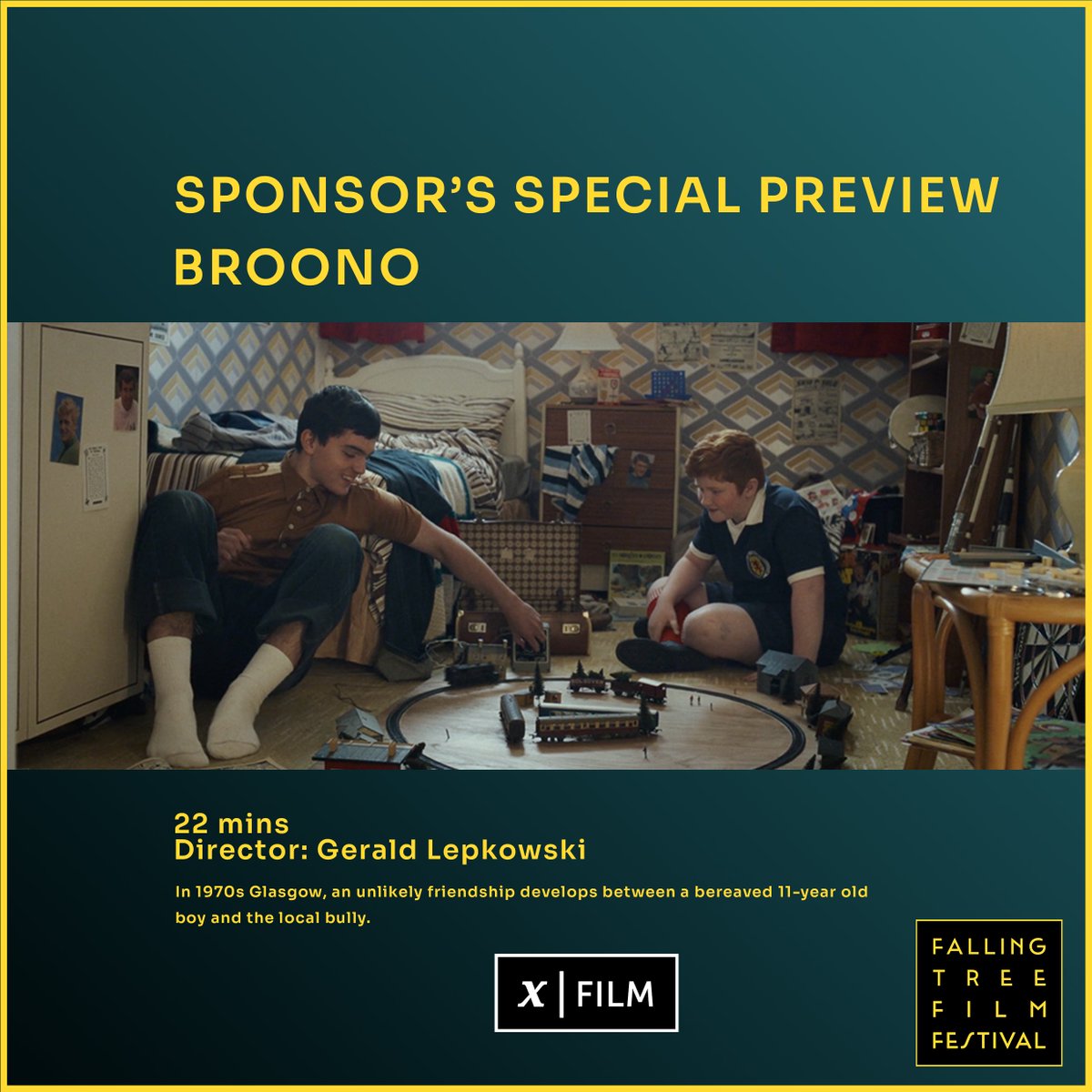 fallingtreeff's tweet photo. We are pleased to be hosting our Sponsor's Special Preview Broono, Directed by @thebiglepkowski at the start of Screening 5. See you there! 
#BROONO #FTFF1 https://t.co/xQlH7x77Iq