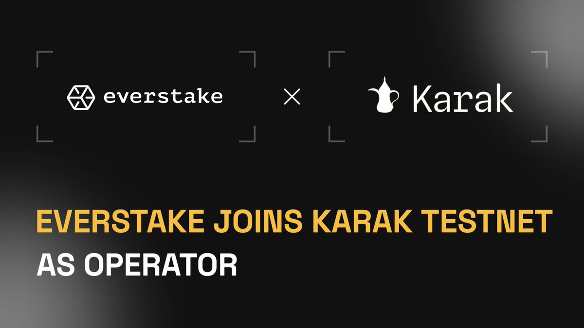 everstake_pool's tweet photo. 1/2 Happy to announce we've joined the @Karak_Network operator set! 🍊

Karak is a universal restaking layer that simplifies providing crypto-economic security with any asset and enables devs to seamlessly and securely create innovative infrastructure designs. https://t.co/BQJVGPf86b