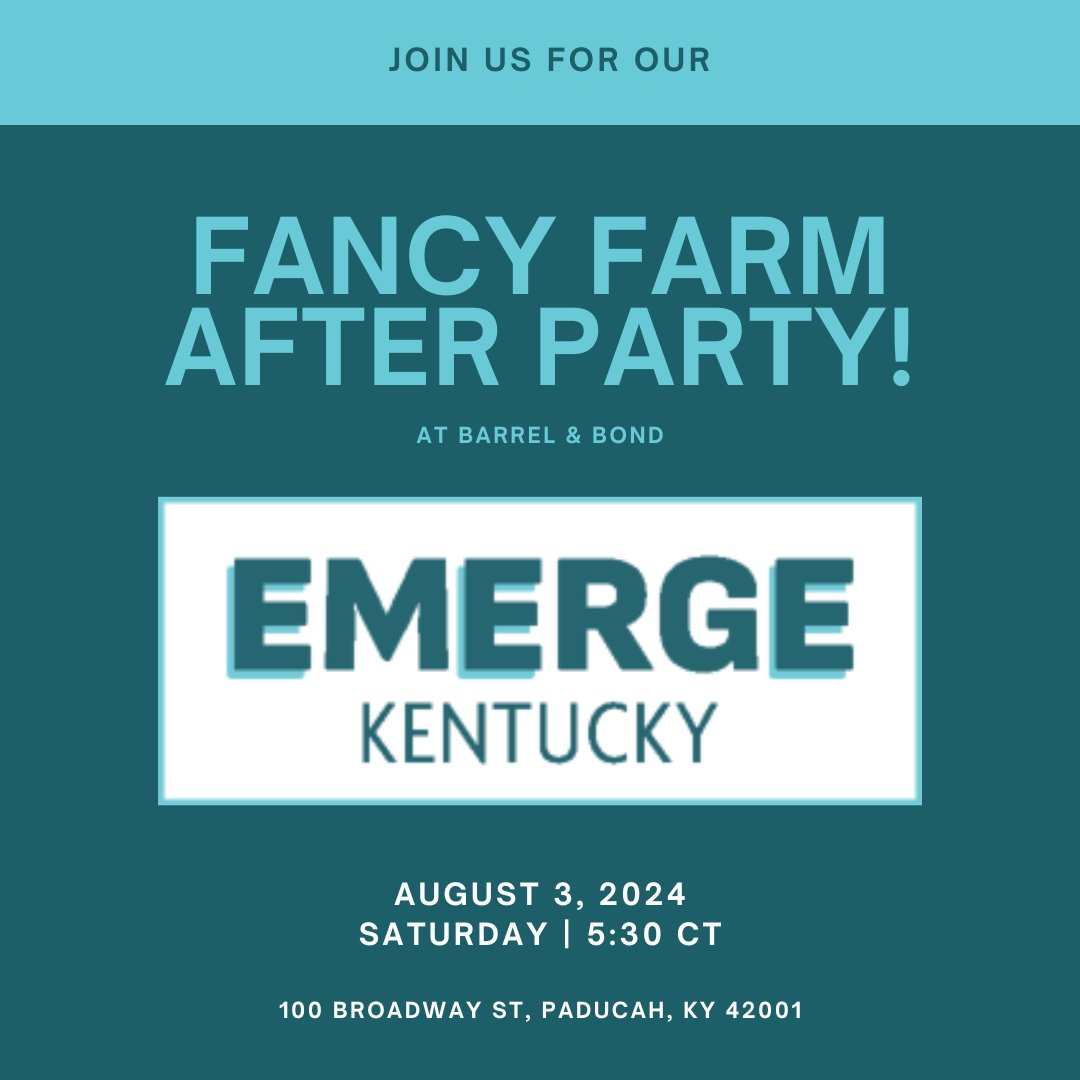 Are you going to Fancy Farm? Join us on August 3rd for our After Party! 💙
RSVP: secure.everyaction.com/4KPYHwHKjk6nJP…
