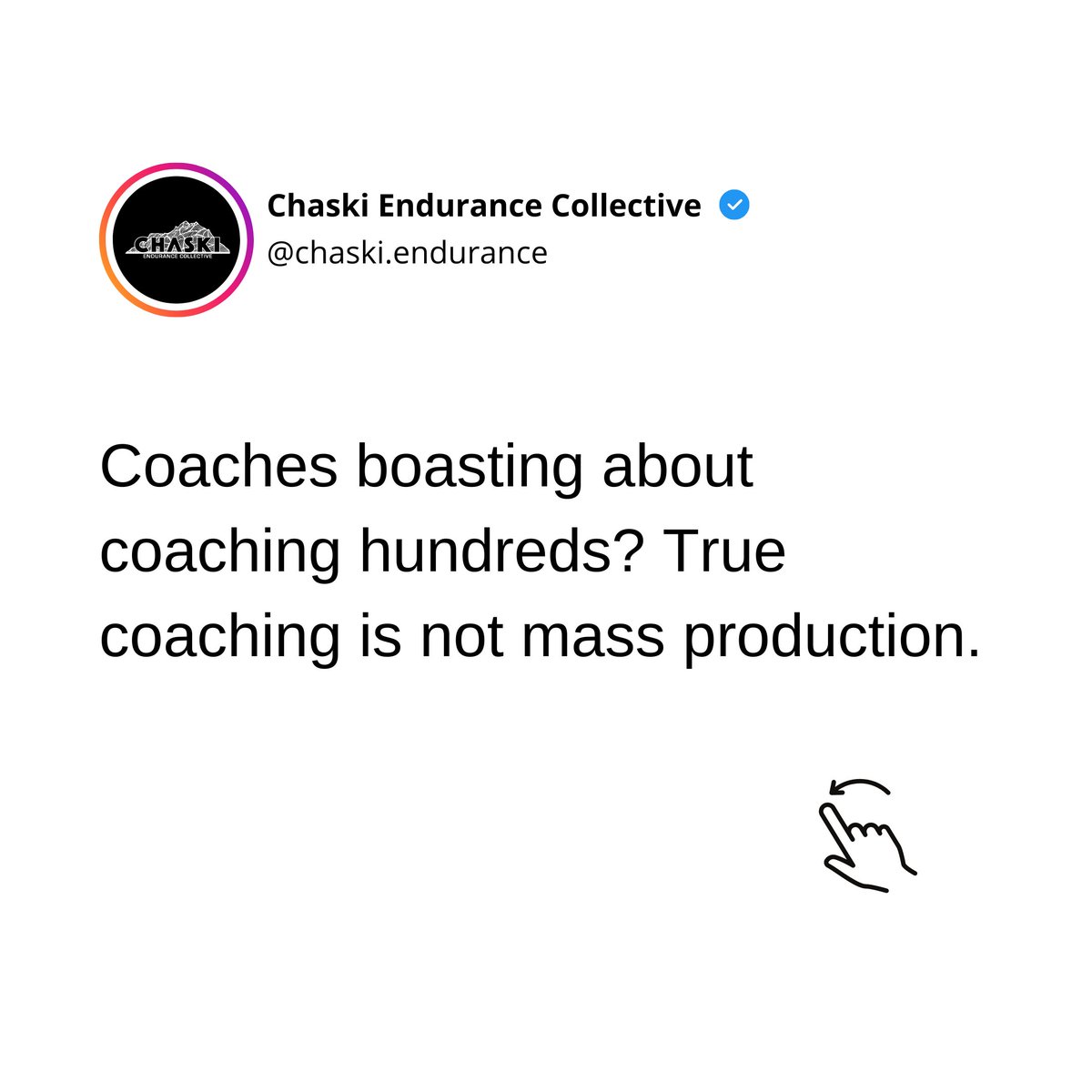 chaskiendurance's tweet image. Don&apos;t be another number. True coaching involves personalized focus. #QualityCoaching #PersonalizedAttention