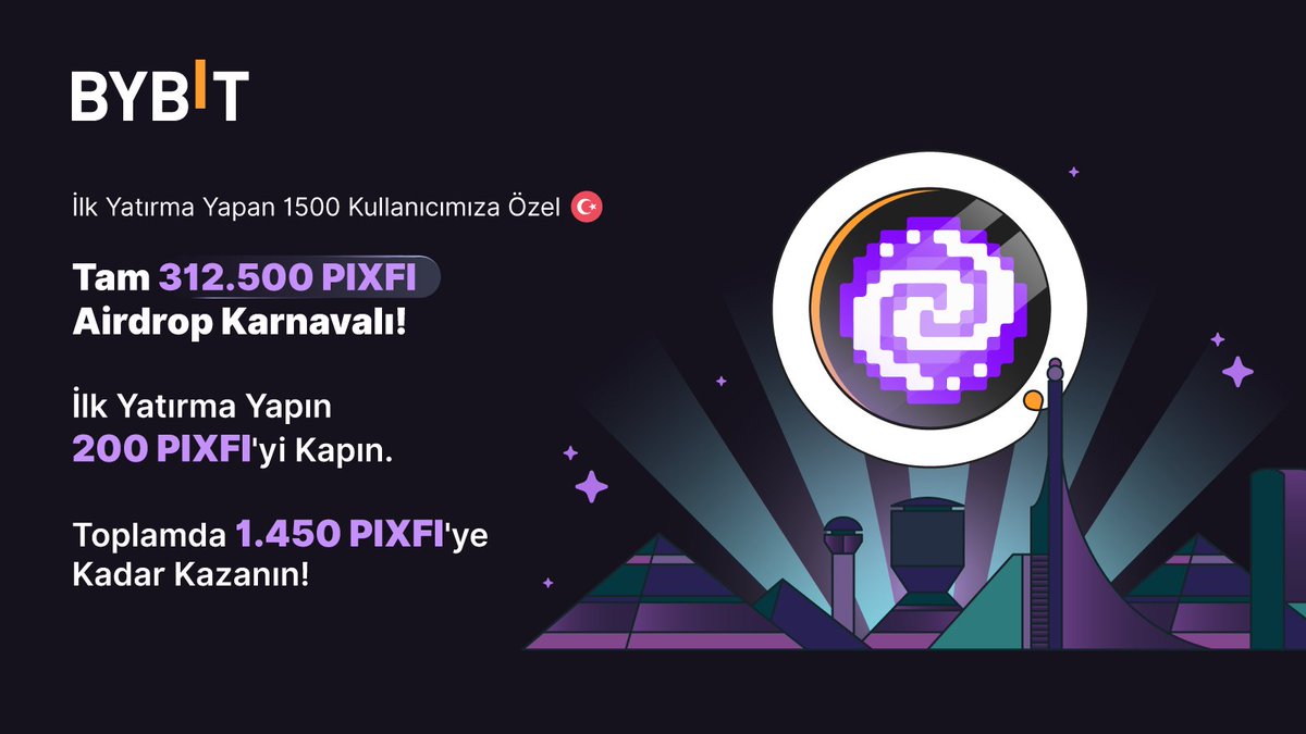 Bybit Türkiye Kullanıcılarımıza Özel 🇹🇷

💫 $PIXFI Listelemesi Şerefine 312.500 $PIXFI Airdrop Karnavalı! <a href="/pixelverse_xyz/">Pixelverse</a> 

🔥 İlk Yatırma İşlemi Yapın 200 $PIXFI Kazanın!
🔥 İlk 1.500 Kullanıcıya Özel!

🤩 Basit Görevlerle Toplamda 1.450 $PIXFI'ye Kadar Kazanma Şansı Yakalayın!