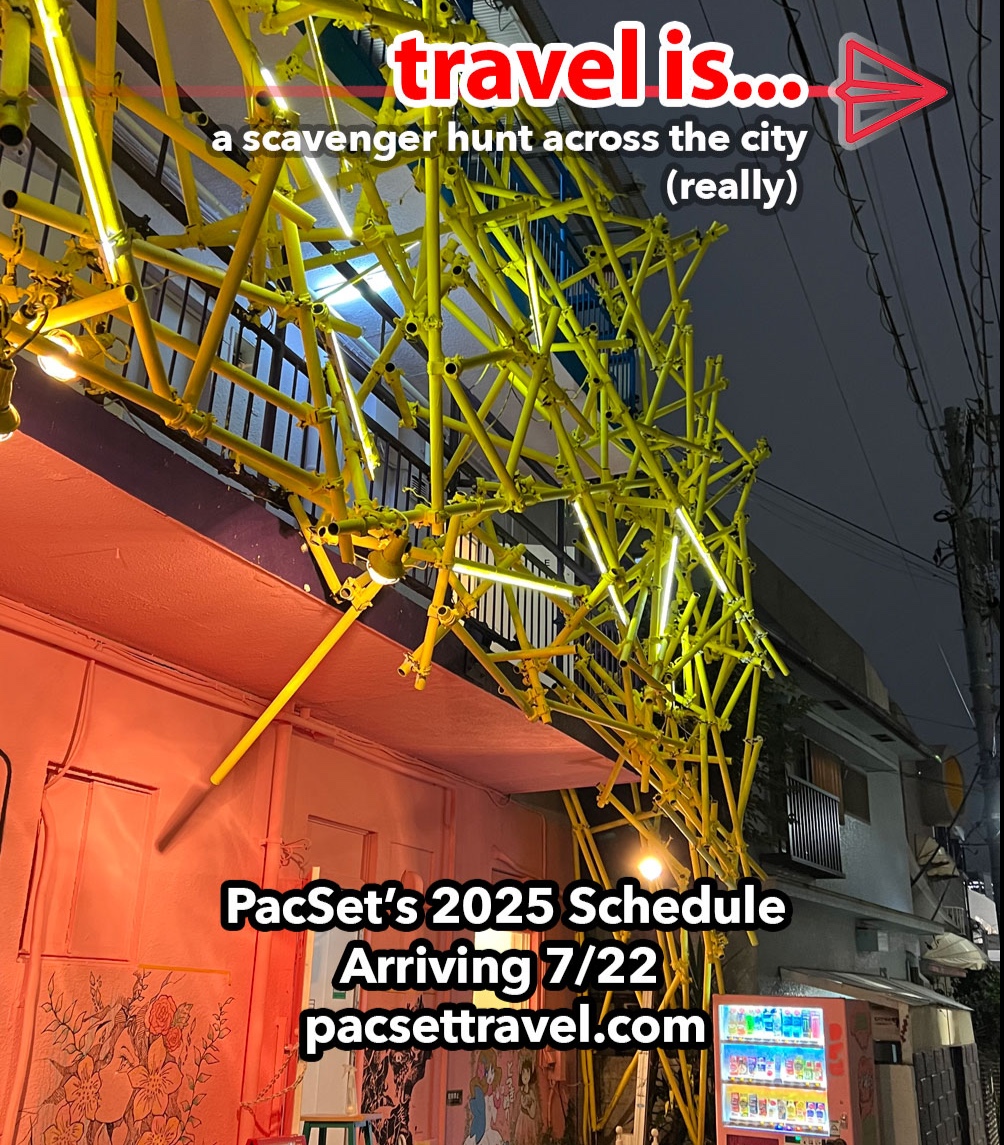 PacSetTravel's tweet photo. Tokyo has so many things! Here's clues on how to find 8 of those things. 

You have 12 hours. 

Aaaaaaand...go.

PacSet's 2025 Schedule. Dropping 7/22. 
#pacset #japan #japantravel #travelamongfriends https://t.co/Sd9phjVOpm