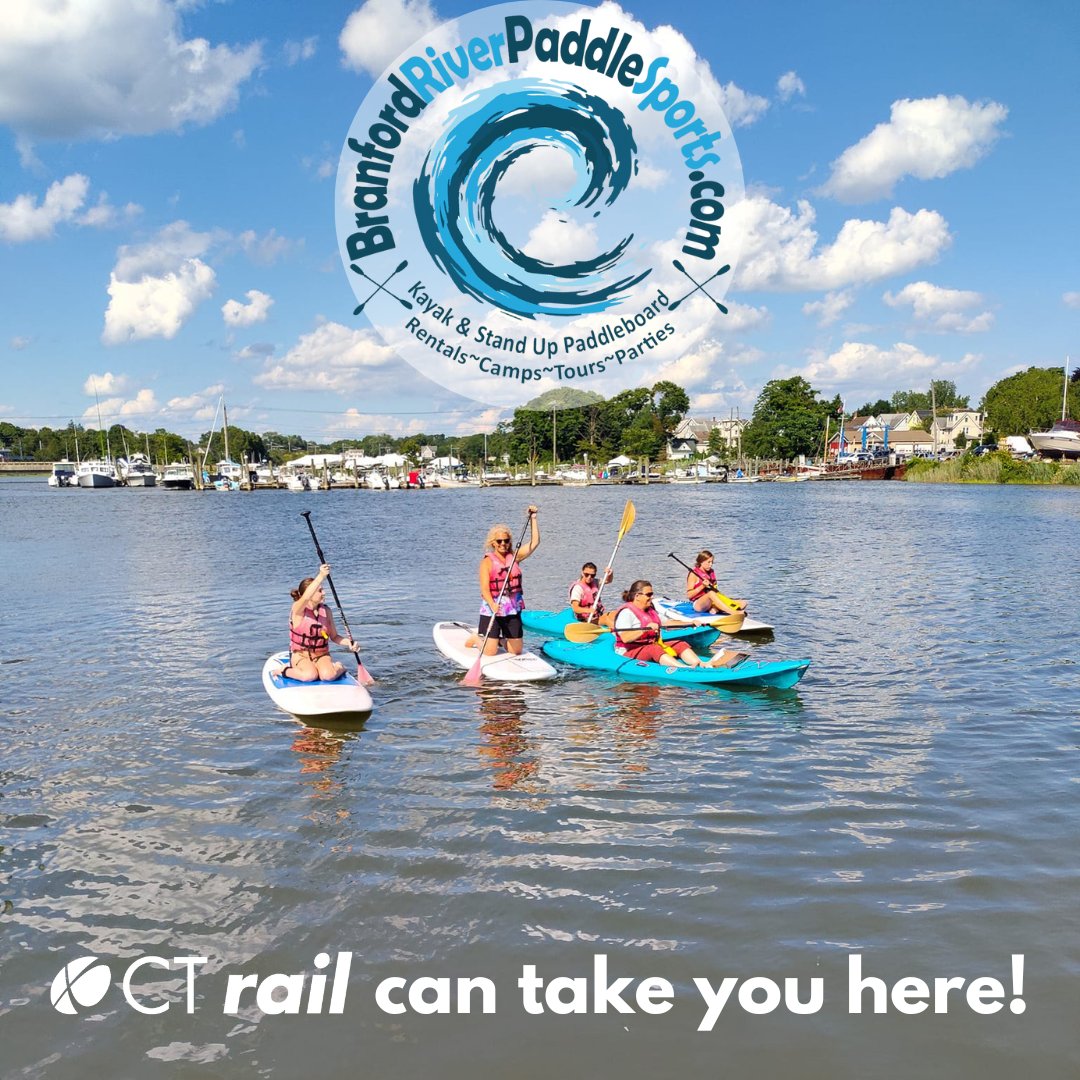shorelineeast's tweet photo. Beat the heat at Branford River PaddleSports!πββοΈππ£ Kayaking, paddle boarding, and fun for all ages.
π Just a short walk from Branford Station
#CTrail #ShoreLineEast #Branford #BranfordRiver #ThingsToDoCT #RailTravel https://t.co/YdFLve8zSr