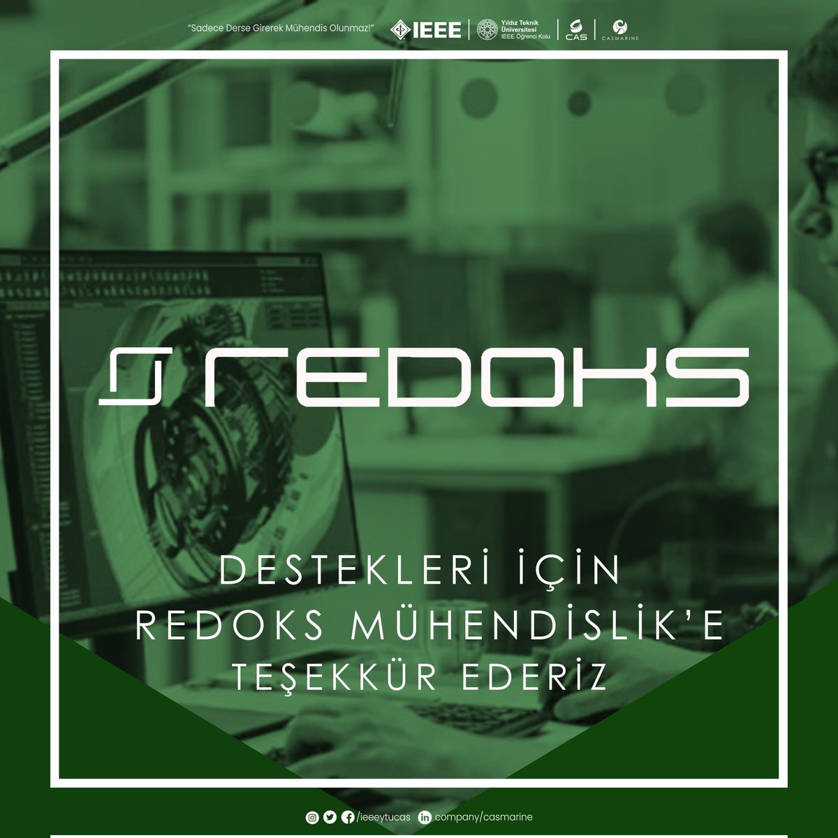 IEEE YTÜ CAS & CASMarine (@ieeeytucas) on Twitter photo Takımımıza sağladıkları malzeme ve mekanik komponent desteklerinden dolayı "Gümüş Sponsor"umuz değerli Redoks ailesine teşekkürlerimizi sunarız.
<a href="/ieeeytu/">IEEE YTÜ</a>
<a href="/YildizEdu/">Yıldız Teknik Üniversitesi</a>
<a href="/Redokseng/">Redoks Mühendislik</a> Takımımıza sağladıkları malzeme ve mekanik komponent desteklerinden dolayı "Gümüş Sponsor"umuz değerli Redoks ailesine teşekkürlerimizi sunarız.
<a href="/ieeeytu/">IEEE YTÜ</a>
<a href="/YildizEdu/">Yıldız Teknik Üniversitesi</a>
<a href="/Redokseng/">Redoks Mühendislik</a>
