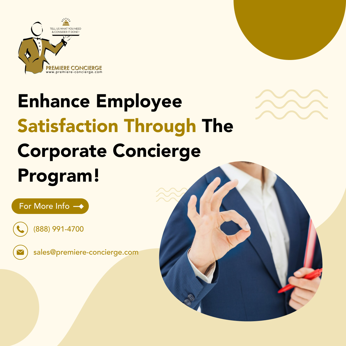 PremiereConcier's tweet photo. Transform your workplace culture with our innovative Corporate Concierge Program! 🌟 Enhance employee satisfaction and productivity effortlessly.

Contact us today!
🌎 https://t.co/xi5OWRBbL5 
📞 (888) 991-4700
.
.
.
 #CorporateConcierge #PremiereConcierge https://t.co/qvNT09zzvC