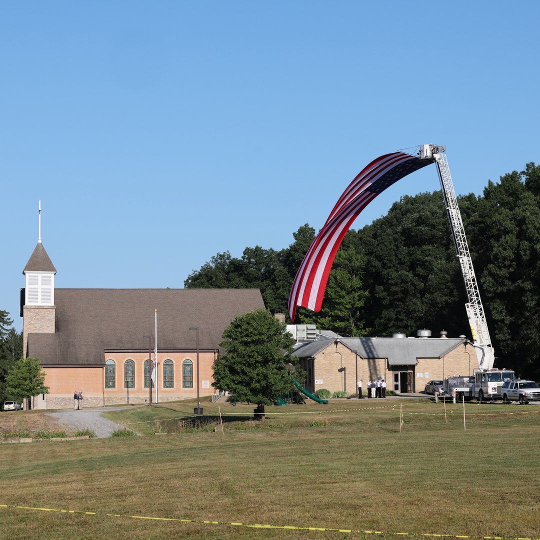 FINAL FAREWELL: Crowds gather to remember former fire chief Corey Comperatore, who was killed protecting his family during the Trump rally shooting. His daughter says her dad is a "true hero."