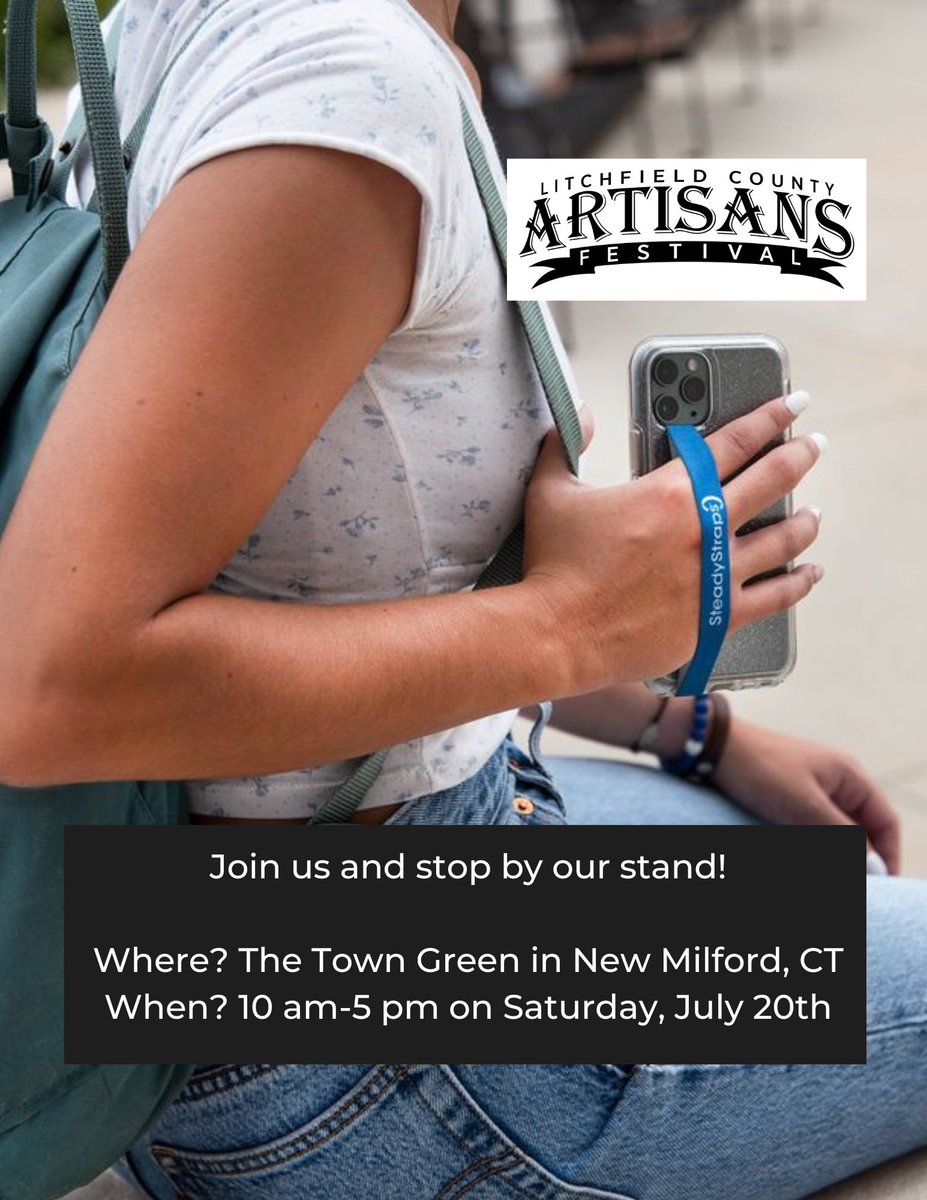 Stop by and enjoy the festivities tomorrow! 

#newmilford #litchfieldcounty #artisansfestival #steadystraps