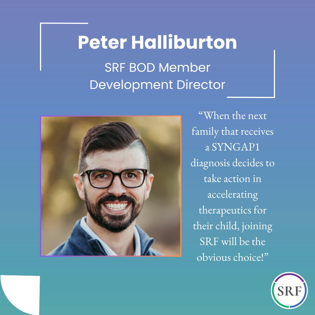 cureSYNGAP1's tweet photo. ➡️ https://t.co/FO9bWEMvOj to meet Peter and find out why he and others #SupportSRF!

"...this organization is doing real work to accelerate therapeutics for our kids...guided by a world-renowned Scientific Advisory Board of SYNGAP1 researchers."

#SYNGAP1 #Volunteers https://t.co/Ip5kQeTu8c