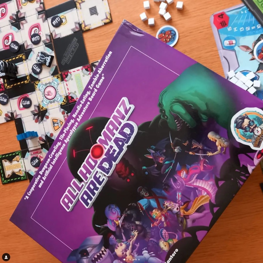 Plutonium_Dr's tweet photo. Great review on IG @game_time_with_ty https://t.co/teyEMUTZjq 
#boardgames #boardgamegeek #tabletopgames #kickstarter #allhoomanzaredead https://t.co/YDivr8cXT1