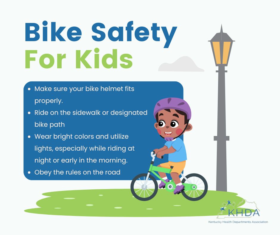 kentucky_health's tweet image. Biking is fun, but it can be dangerous if you neglect to follow a few safety rules. 🚲 This Summer, remember to wear your helmet, stay on the sidewalk or designated bike path, and follow traffic rules. Have a fun and safe summer!☀️ 

#BikeSafety #WearYourHelmet #SummerFun