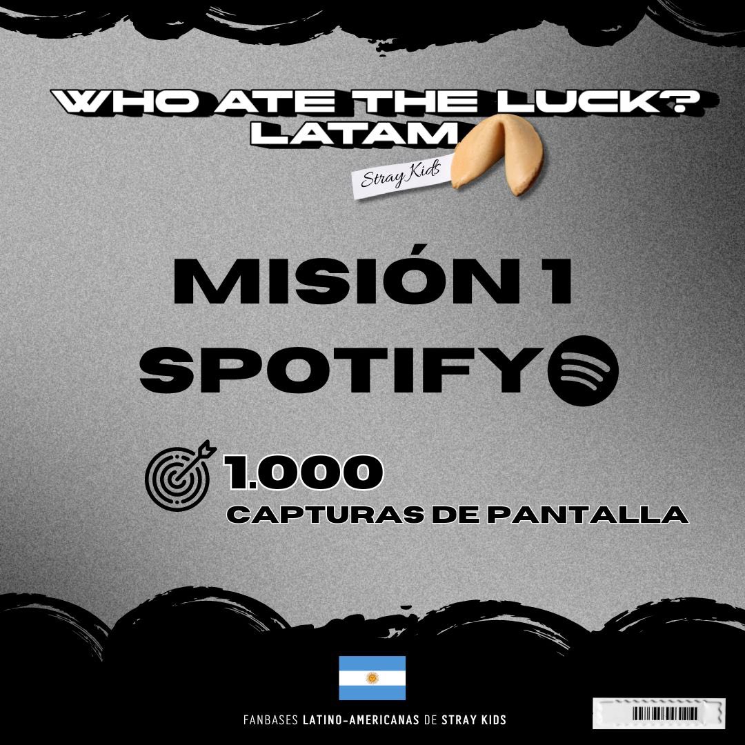 StrayKidsArgFC's tweet photo. LATAM - Who ATE the luck?

¡Nuestra primera misión en Spotify comienza ahora!

¡Pongan sus capturas de pantalla cada vez que suene "Chk Chk Boom" en la playlist! ¡Hagan stream correctamente!

🎯1000 capturas de pantalla
⏳24h

#ChkChkBoom #StrayKids #스트레이키즈 @Stray_Kids https://t.co/j4us8el3pi