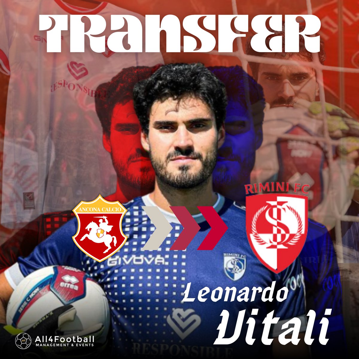 All_4_Football's tweet photo. Il portiere classe ‘98 #LeonardoVitaliinizia ufficialmente la sua nuova avventura con i colori ⚪️🔴 del #Rimini
Un grande in bocca al lupo al nostro Leonardo per questa nuova stagione che sta per iniziare!
#news #calciomercato #transfer #trasferimento #Rimini #All4Football #A4F https://t.co/EBG105tlH8
