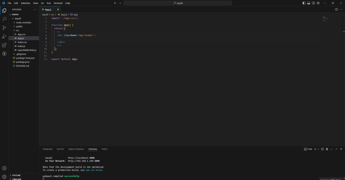 r_a_khanal444's tweet photo. Day 49 of learning Javascript
Today I created the react app for the axios api integrated weather app, I'll update the code in day50
#day49 #60DaysOfJs #learningwithkucc https://t.co/0fZ4Vzf8XP