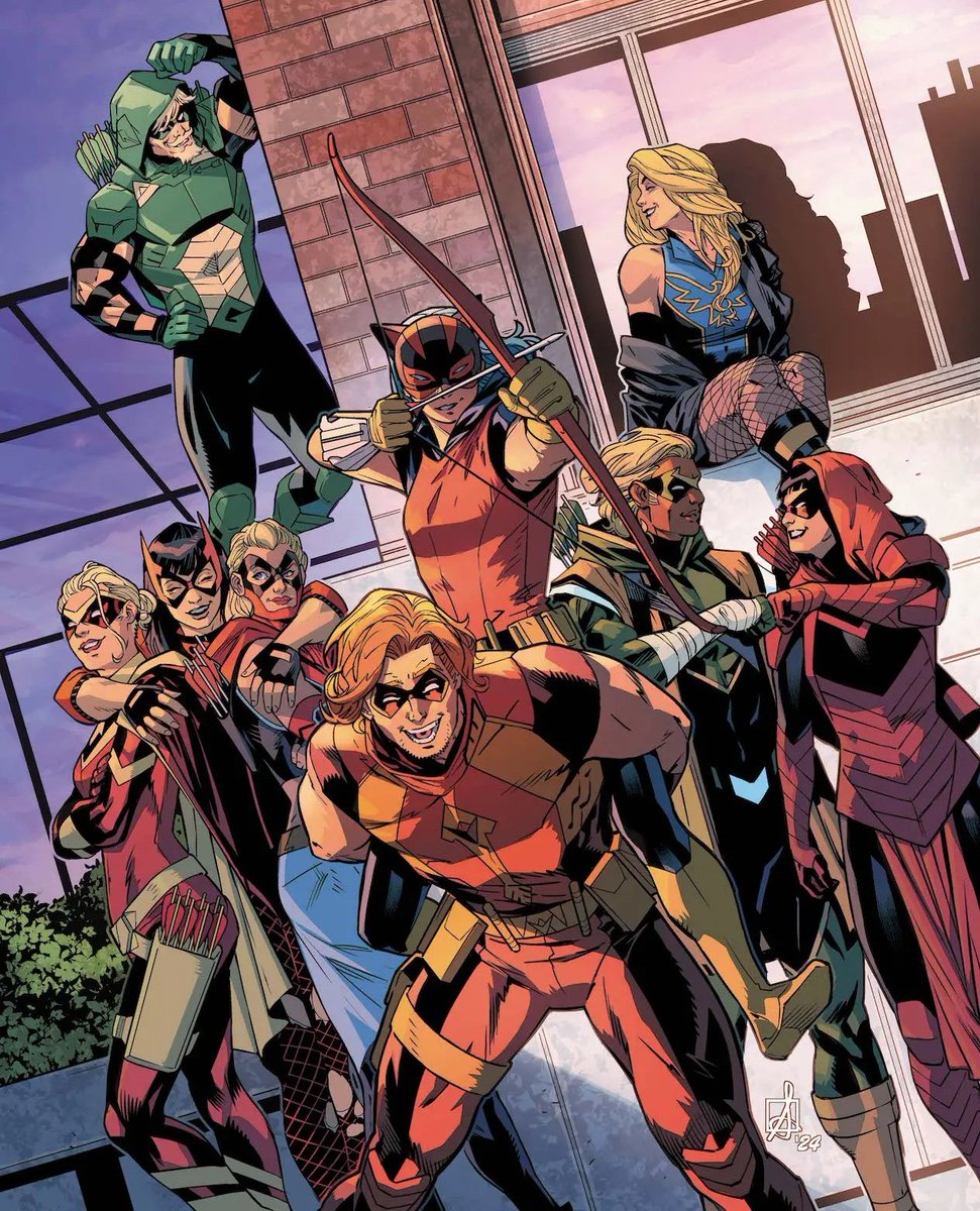 bestofarrowfam's tweet photo. — The Arrowfamily on the cover for "GREEN ARROW 2024 ANNUAL #1"

🎨| Cover art by: Sean Izaakse (@SeanIzaakse) https://t.co/c6u2MOrPVf