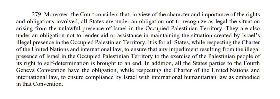 Today's advisory opinion from the ICJ is clear: words are not enough. States must take action to end Israeli occupation and apartheid.

Here is some of what can be distilled from the decision, particularly as it potentially relates to Canadian complicity:

🇨🇦 Canada is under an