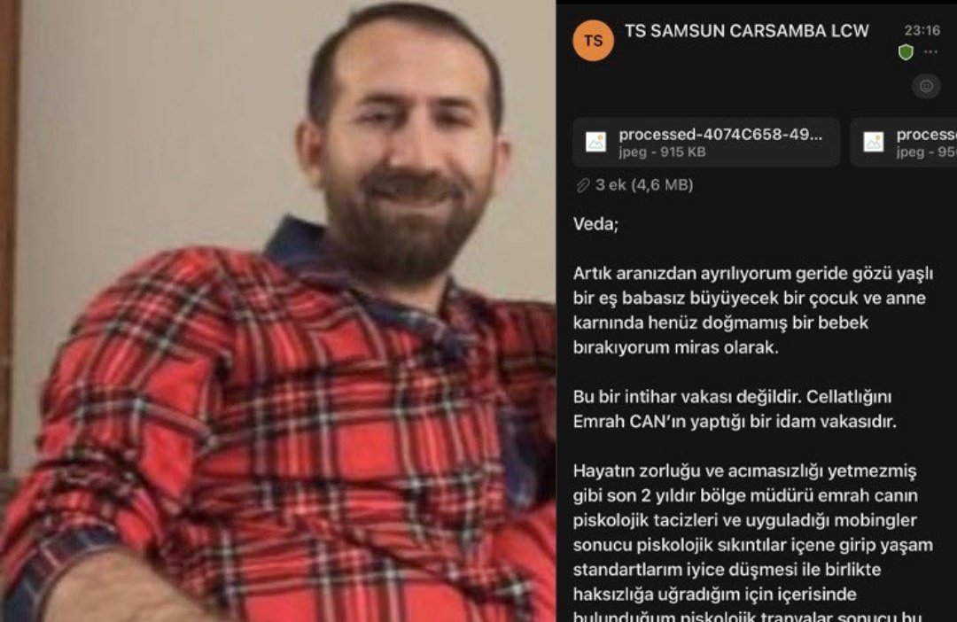 Samsun'da LC Waikiki mağazası çalışanı Muhammed Yavuz, mobbing nedeniyle int*har etti. 

 Son maili: