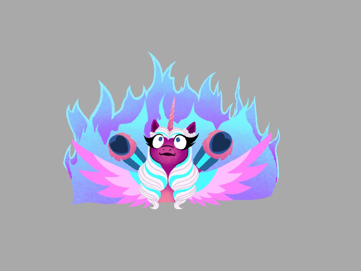 allisonpopick's tweet photo. You ever make something and the entire time you say to yourself “this is the stupidest thing I’ve ever made?” That’s me with this. I don’t regret anything though. And the official G5 discord server made this an emote so it worked out 😂🔥*
*
*
#mlpg5 #opalinearcana #elmofire https://t.co/jqj8Pthnwf
