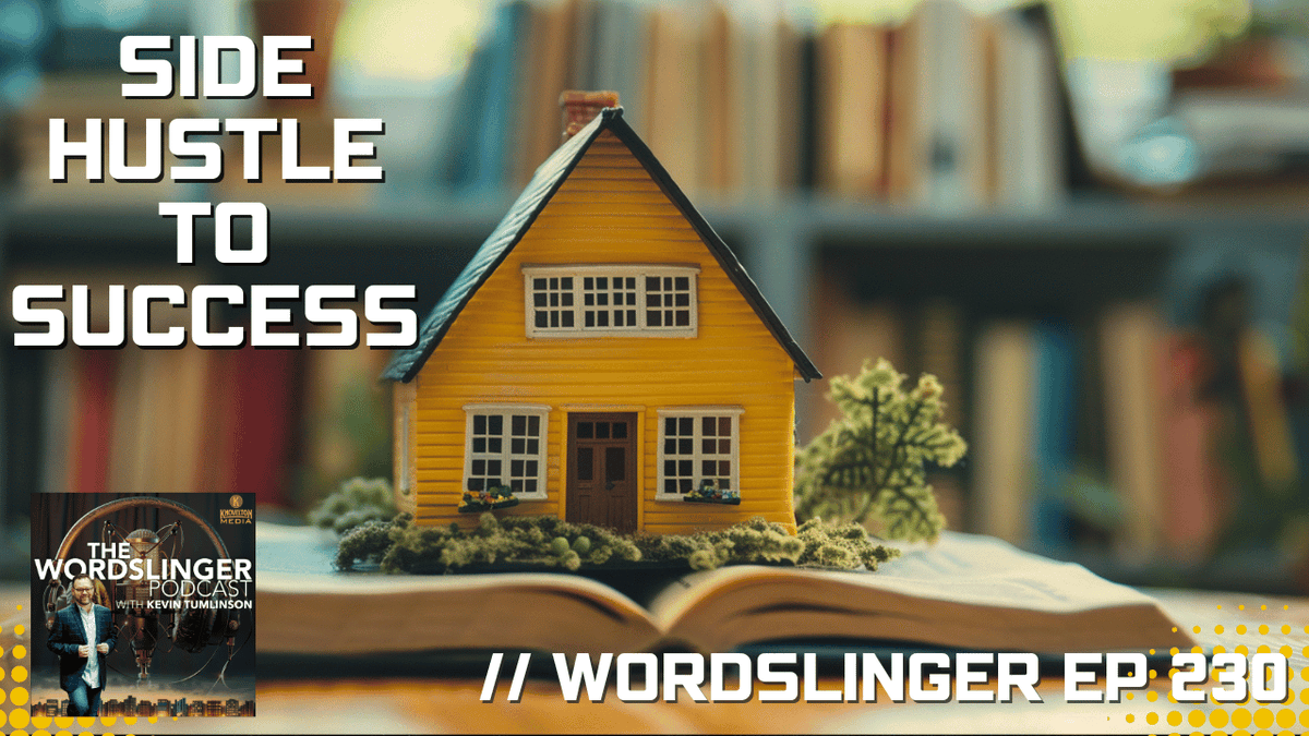 kevintumlinson's tweet photo. Writing can be a tough business, so it helps to have a little something on the side to help pay the bills while you're getting your feet under you. Take a listen to this chat with @jdbarker on the Wordslinger Podcast!

https://t.co/OBr9OcjneW https://t.co/WV0Hgu3xrS