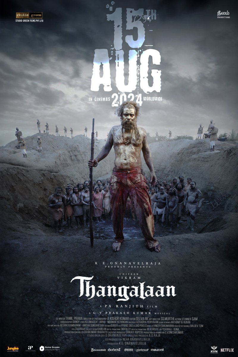 Neelam Productions (@officialneelam) on Twitter photo Through blood and sweat, we rise above the depths of struggle ❤️🔥
#ThangalaanFromAug15 🔥
#Thangalaan <a href="/Thangalaan/">Thangalaan</a> <a href="/chiyaan/">Vikram</a> <a href="/beemji/">pa.ranjith</a> <a href="/GnanavelrajaKe/">Gnanavelraja Ke</a> <a href="/StudioGreen2/">Studio Green</a> <a href="/parvatweets/">Parvathy Thiruvothu</a> <a href="/MalavikaM_/">Malavika Mohanan</a> <a href="/gvprakash/">G.V.Prakash Kumar</a> <a href="/NehaGnanavel/">neha nehu:)</a> <a href="/Dhananjayang/">G Dhananjeyan</a> <a href="/KvnProductions/">KVN Productions</a> <a href="/APIfilms/">AP International</a> <a href="/homescreenent/">Home Screen Entertainment</a> Through blood and sweat, we rise above the depths of struggle ❤️🔥
#ThangalaanFromAug15 🔥
#Thangalaan <a href="/Thangalaan/">Thangalaan</a> <a href="/chiyaan/">Vikram</a> <a href="/beemji/">pa.ranjith</a> <a href="/GnanavelrajaKe/">Gnanavelraja Ke</a> <a href="/StudioGreen2/">Studio Green</a> <a href="/parvatweets/">Parvathy Thiruvothu</a> <a href="/MalavikaM_/">Malavika Mohanan</a> <a href="/gvprakash/">G.V.Prakash Kumar</a> <a href="/NehaGnanavel/">neha nehu:)</a> <a href="/Dhananjayang/">G Dhananjeyan</a> <a href="/KvnProductions/">KVN Productions</a> <a href="/APIfilms/">AP International</a> <a href="/homescreenent/">Home Screen Entertainment</a>