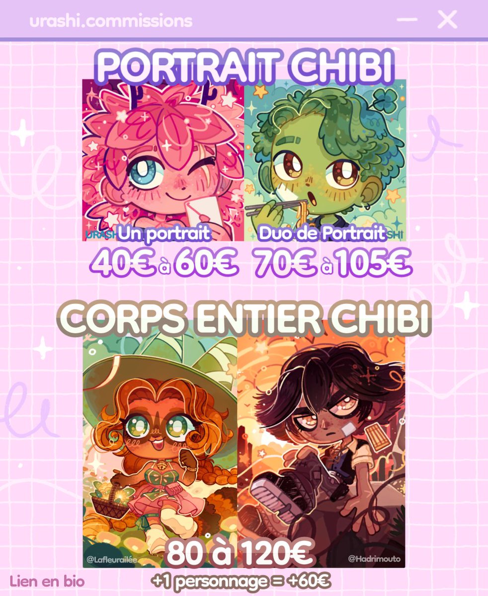 Urashi_Tree's tweet photo. Mes commissions sont ouvertes!
Me Commissionner: https://t.co/kmQgmiqheq
Détails, Prix et exemple: https://t.co/lVbhtd6uhC https://t.co/Hi1XmNjjNP