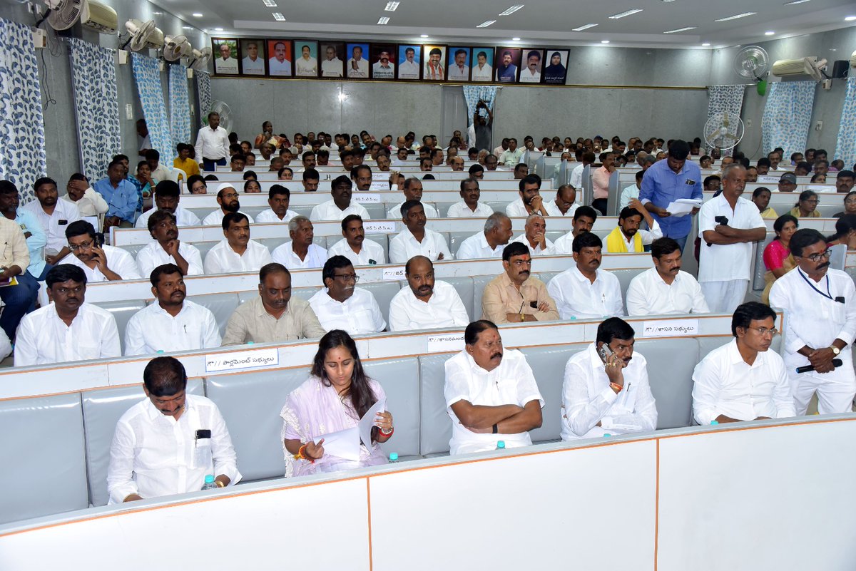 19-07-24-Kurnool- ZP Chairman Papi Reddy conviened the ZP meeting in the hall.Minister's NMd Farooq,BC Janardhan Reddy,T.G.Bharath,Collector P.Ranjit Basha,Nandyal Collector Rajkumari Ganiya,JC,MLC,both dist MP's,MLA's and members of ZP,MPP's participated in the many discussions.