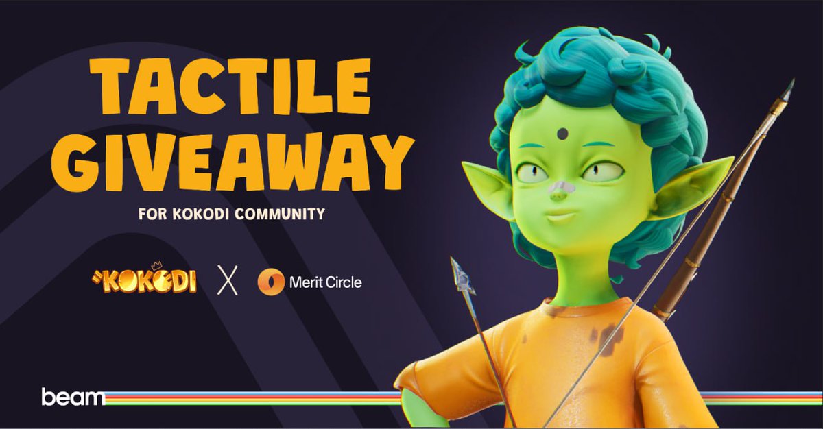 Merit Circle X Kokodi Tactile Giveaway is LIVE!🔥

We're celebrating building on BEAM, and you get 1 of the 5 legendary packages up for grabs!🏆

Enter the loot lottery:
⚡ Smash that Like &amp; RT
⚡ Drop a "I am a #KokodiHero" in the comments
⚡ Follow the squad: <a href="/kokodigame/">KOKODI Games</a>,