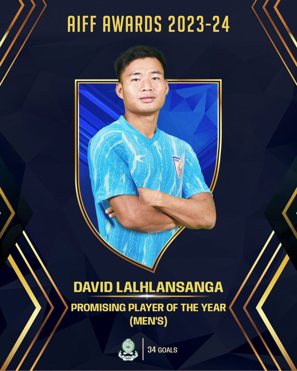Lal_Duhoma's tweet photo. Congratulations to Our Mizo Stars! 🌟

We are proud to announce that Lallianzuala Chhangte has been named Best Player of the Year and David Lalhlansanga as Promising Player of the Year at the AIFF Awards 2023-24!

Your achievements inspire us all. Keep shining!

#IndianFootball https://t.co/10ja8XWnlt