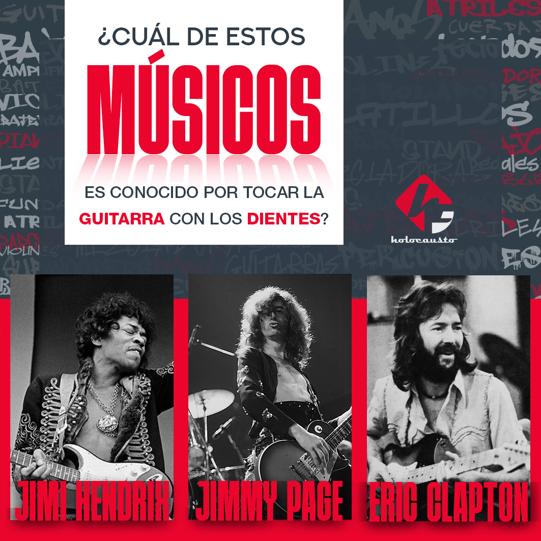 HolocaustoShop's tweet photo. Uno de estos gigantes de la guitarra tenía una forma muy particular de tocar… ¡con los dientes! https://t.co/ptNcA8vPT3