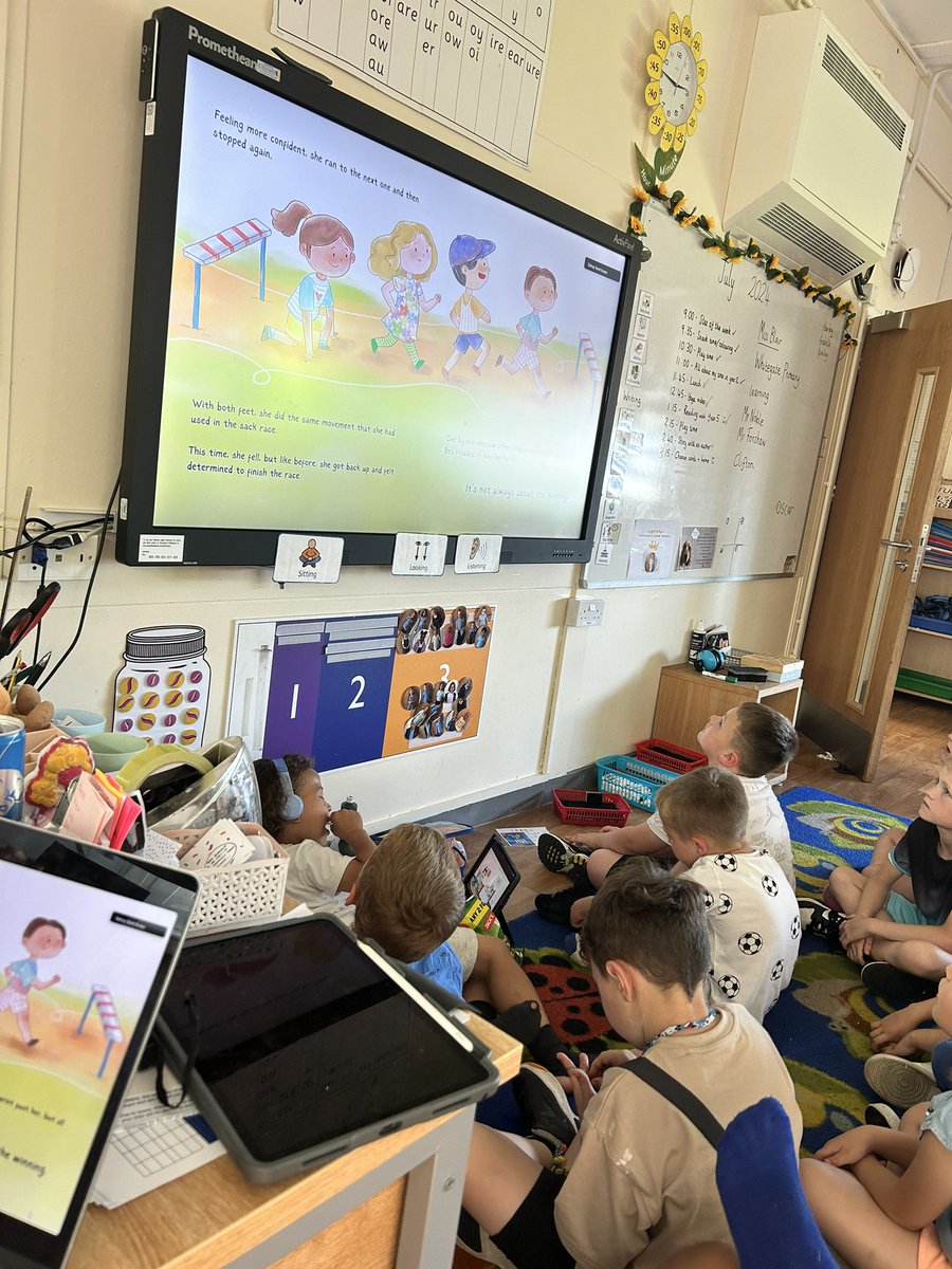 Thank you <a href="/SarahSurgeysaid/">Sarah Surgey</a> for reading your lovely story ‘Jumping Hurdles’ to us via Zoom this afternoon. Year 2 loved it and it was a great way to end our Friday 🥰📖