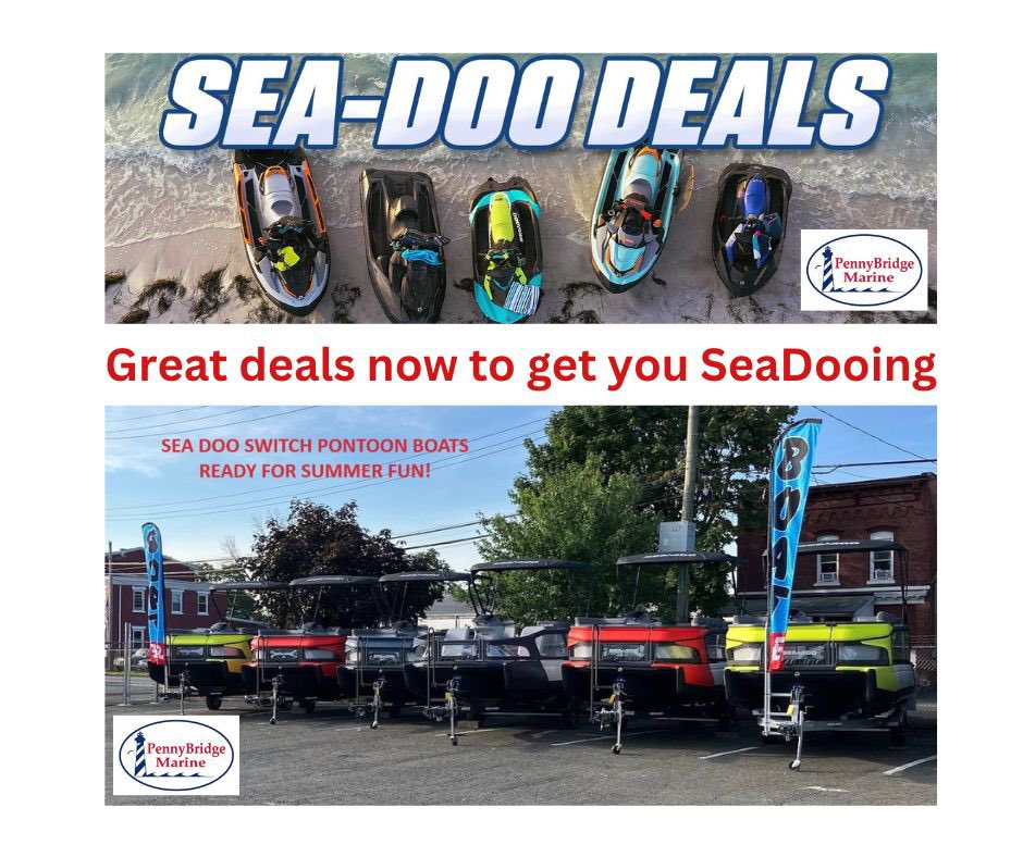 PennyBridgeNY's tweet photo. Summer sizzling deals on all Sea Doos! 
Call PennyBridge today 845-786-5100 #seadoo #SeaDooSwitch #seadoolife https://t.co/T5uQCr3OWK