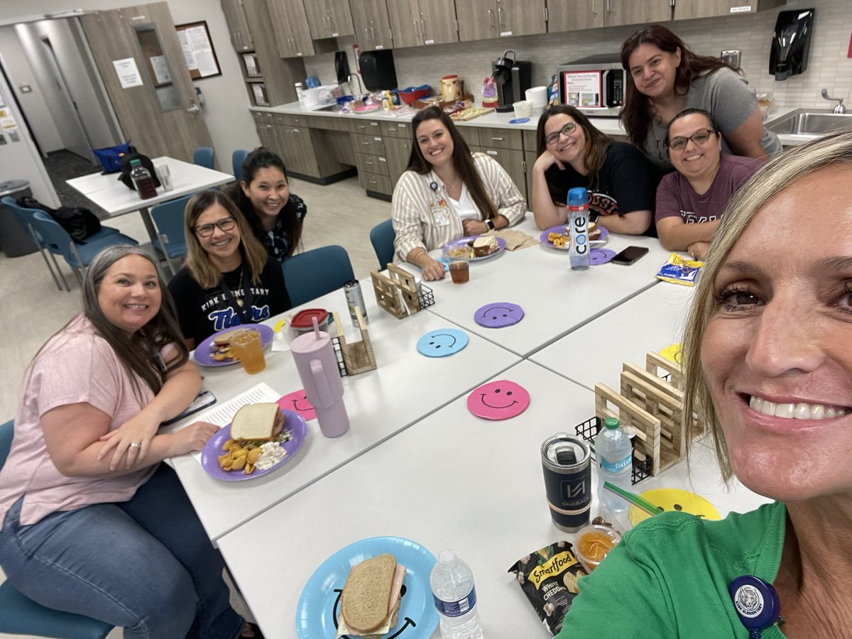 Our new leadership team planned yesterday, broke bread, laughed loudly, and discussed how #KirkCan and Kirk will! <a href="/KatherineIsea25/">Katherine</a> #CfisdSPIRIT
