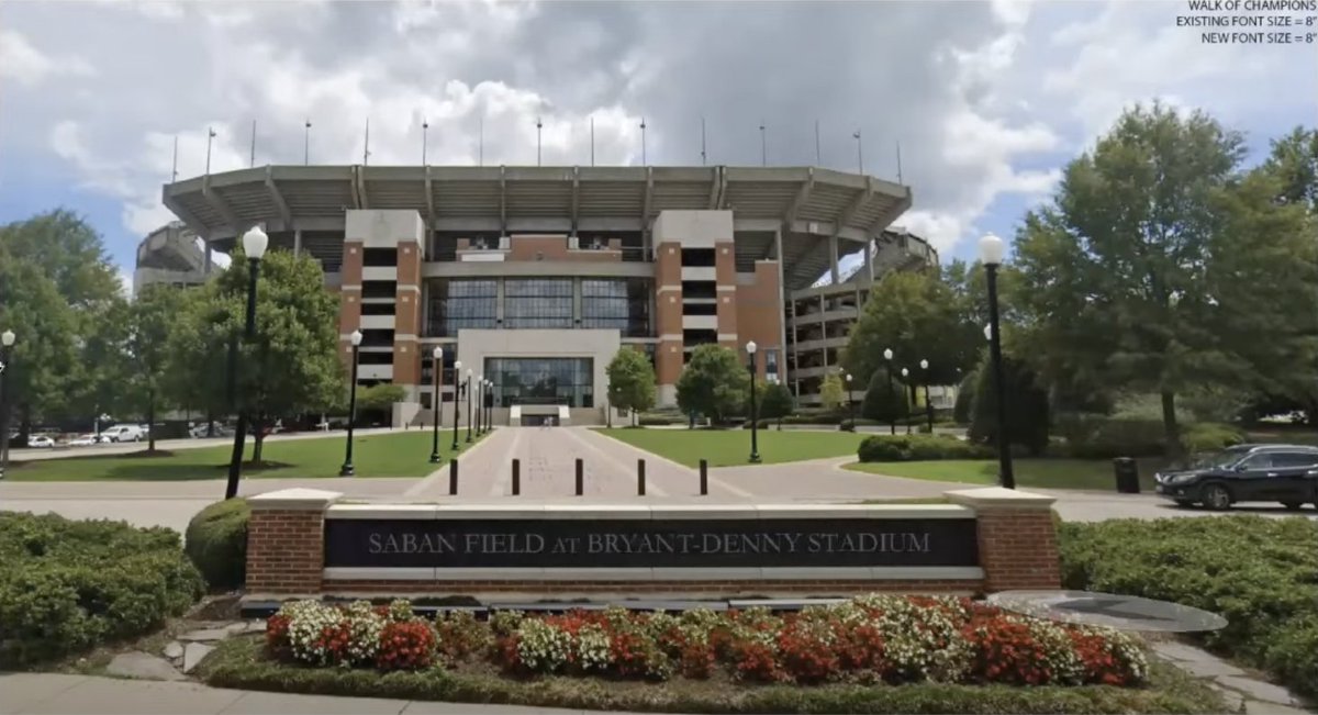 Charlie_Potter's tweet photo. Early renderings of "Saban Field at Bryant-Denny Stadium" from the UA System Board of Trustees. https://t.co/Mtr5xzCR10