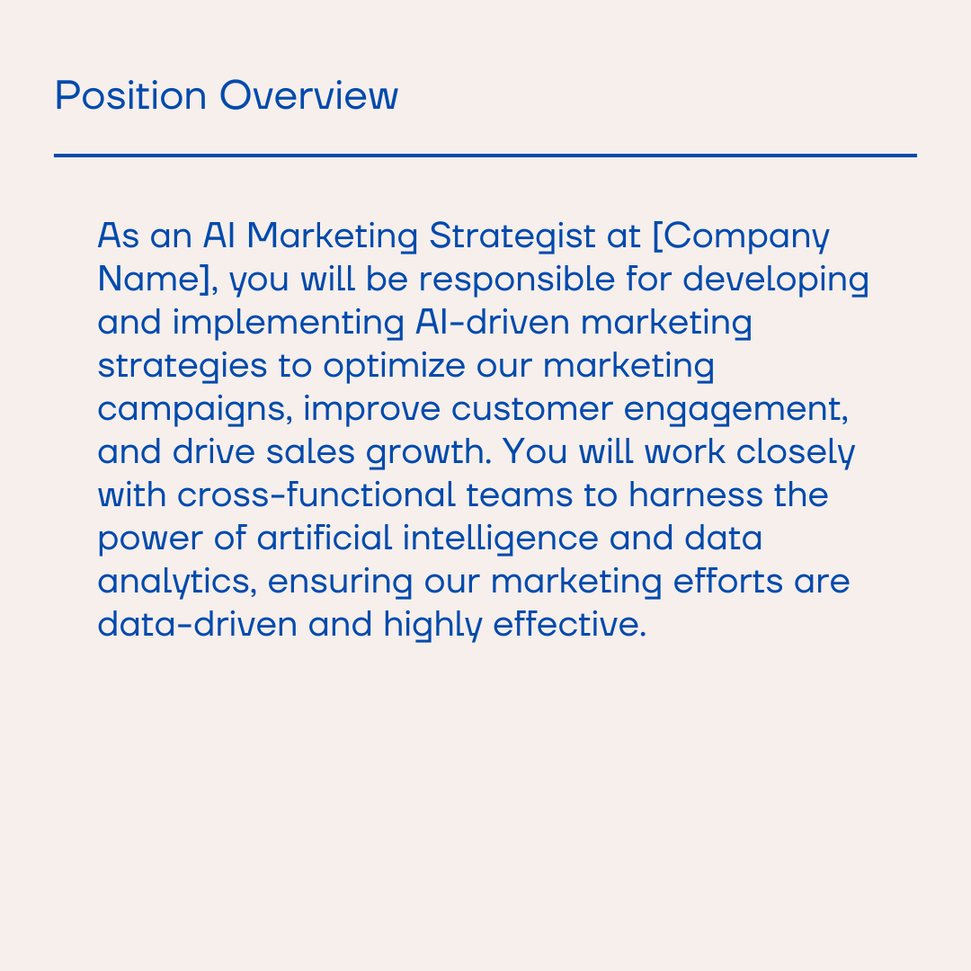 Gamechangersus's tweet photo. Wondering how your company can integrate AI into your marketing team? Here's an idea! Swipe to learn more about what an AI Marketing Strategist can do for your brand. https://t.co/SdZYQH7cGE