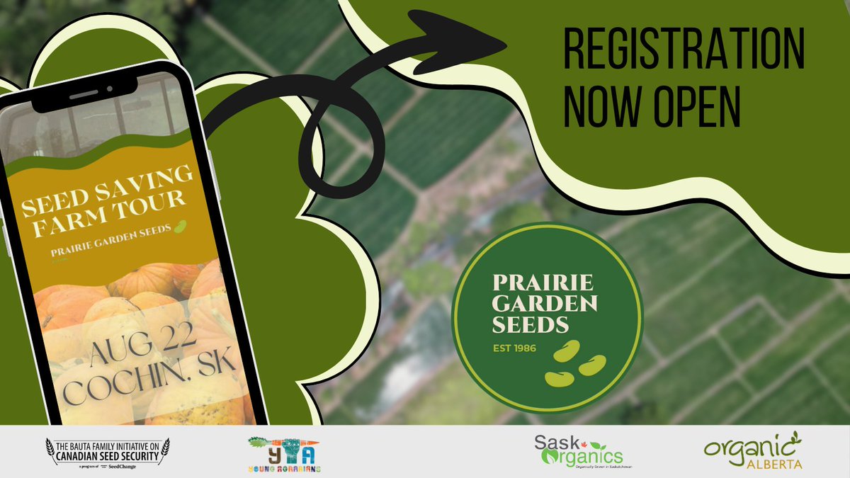 OrganicAlberta's tweet photo. 🌿 Join us at Prairie Garden Seeds with Rachelle and Jim Ternier, a father-daughter powerhouse. Rachelle and Jim Ternier are dedicated providers of quality seeds since 1986. @SaskOrganics  @seedchange_ 
#beautafamilyinitiative #organicalberta #youngagrarians #seedtour #eatlocal https://t.co/CTeWUG6ehB