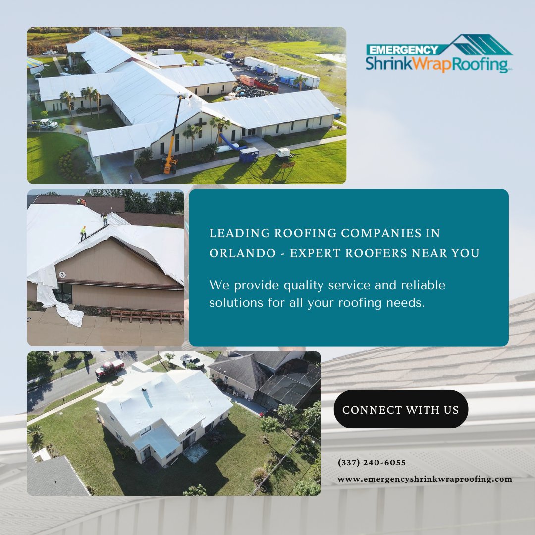 shrinkwraproof's tweet photo. Emergency Shrink Wrap Roofing, the go-to solution for protecting your property in Orlando. Our roofing company specializes in providing top-notch emergency shrink wrap services to keep your roof secure  in any condition. Call us!!

#RoofingCompany #OrlandoFL #ShrinkWrapRoofing https://t.co/FmINBwFkzb