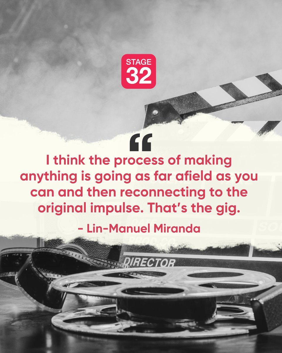 Stage32's tweet photo. The Hamilton star and writer on his process of creating.
How much are you expanding on a role's possibilities?
#linmanuel #hamilton #actortips https://t.co/ehlyFCP40T