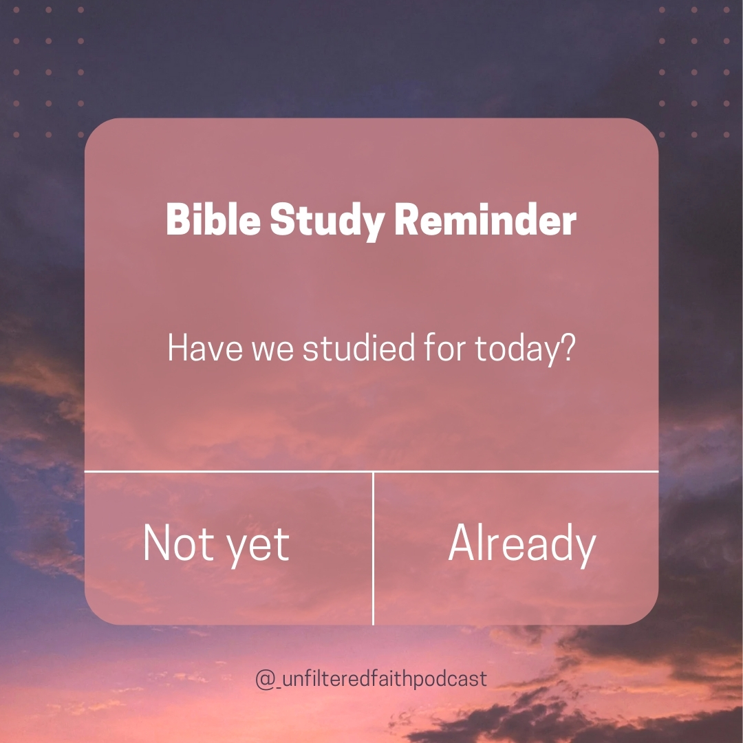 _unfilteredpod's tweet photo. While we’re on a brief hiatus, here’s a tip for a deeper Bible study: Choose a passage, read it multiple times, and reflect on how it applies to your life.
What’s your favorite study method? 📖✨ #BibleStudy #UnfilteredFaith https://t.co/cLlfBXlwPN