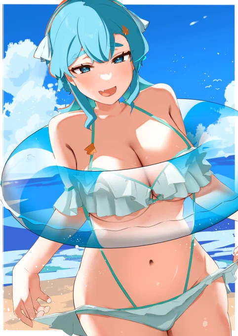 自キャラの水着が見たい〜〜な 