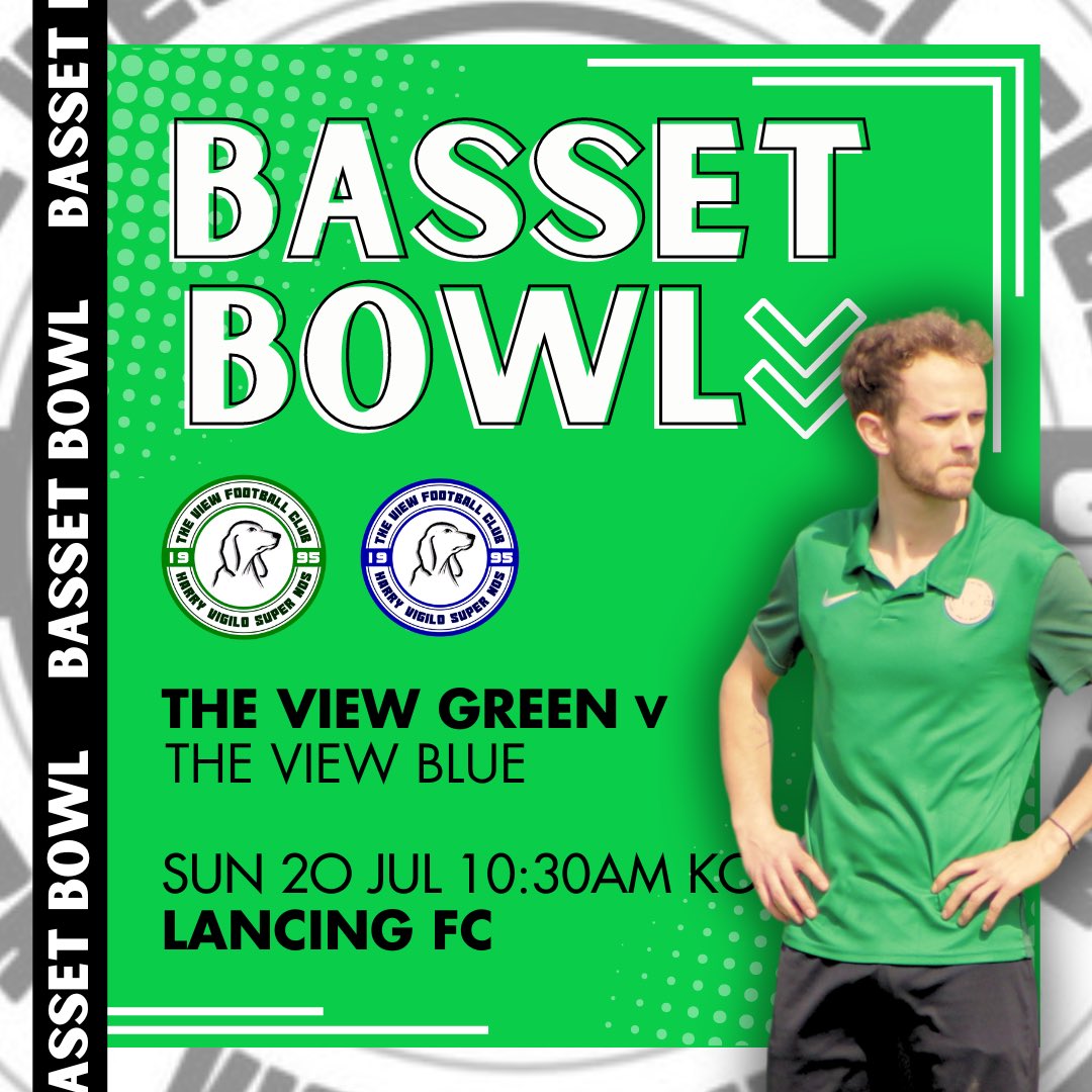 TheViewFC's tweet image. ▪️BASSET BOWL 2024▪️

Tomorrow we host our annual end of season Basset Bowl at Culver Road Lancing. With The View green going head to head with The View blue!

🏆 The View Basset Bowl 2024
📍 Lancing FC 
📅 Saturday 20th July 2024
⏰ KO 10:30

Who will win the dog bowl this year?