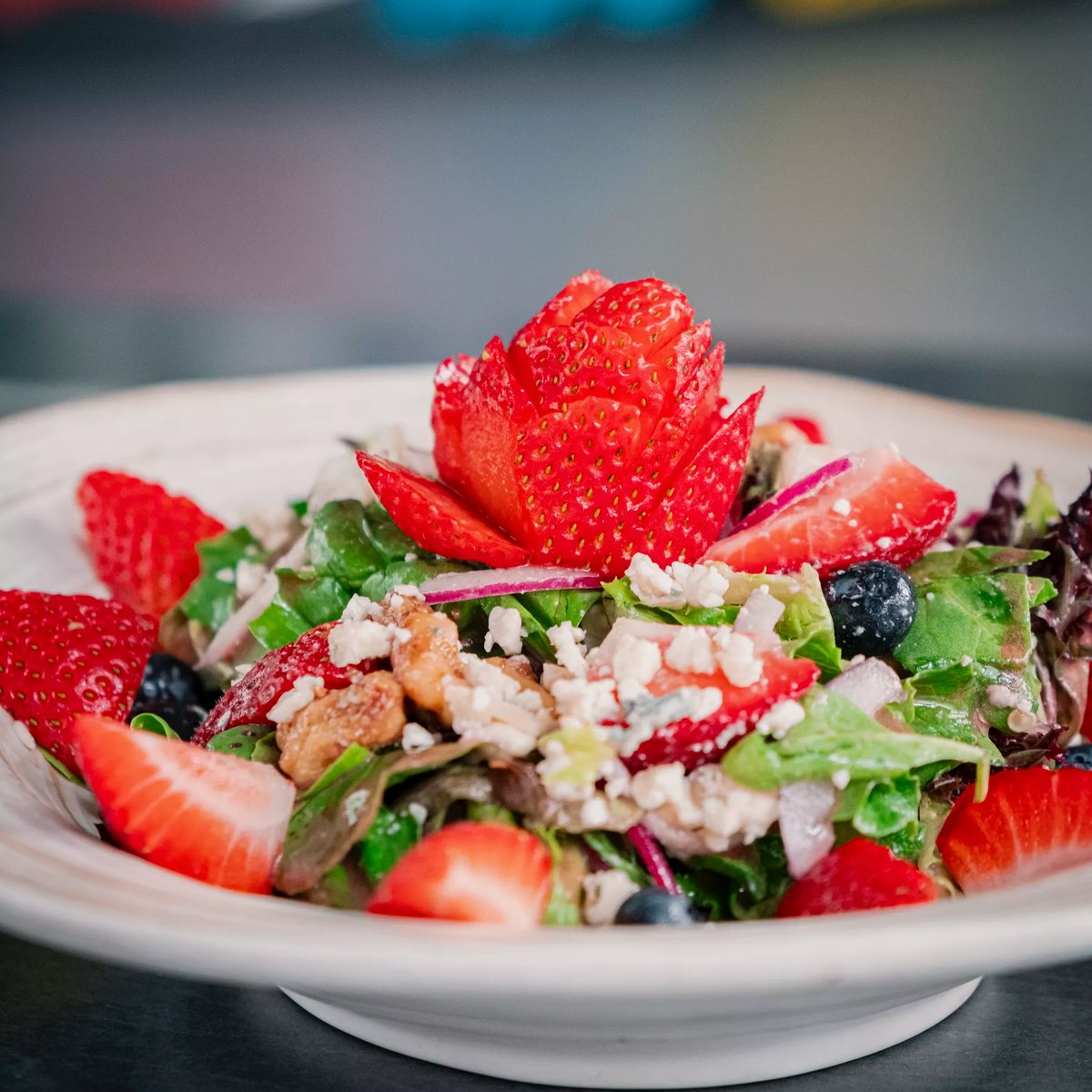 Talk about fresh &amp; fabulous? The @PalaceSoBe Diva Salad! 🥗✨ is packed with vibrant and juicy ingredients and a sprinkle of sass, The perfect blend of health and indulgence. The flavor explosion that’ll leave you feeling like a true diva!

#Palacesobe #PalaceBar #VisitMiamiLGBTQ