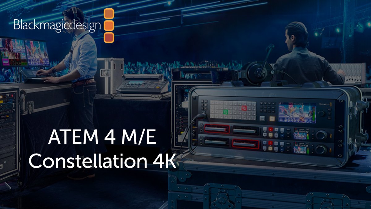flormartzav's tweet image. Blackmagic ATEM 4 M/E Constellation 4K
flormartz.com/blackmagic-des…
Modelo de gran tamaño que permite procesar imágenes en UHD. Incluye 40 entradas SDI 12G con conversión de formatos, 24 salidas auxiliares SDI 12G y más.
#SWITCHER #blackmagicatem #Atem #blackmagic