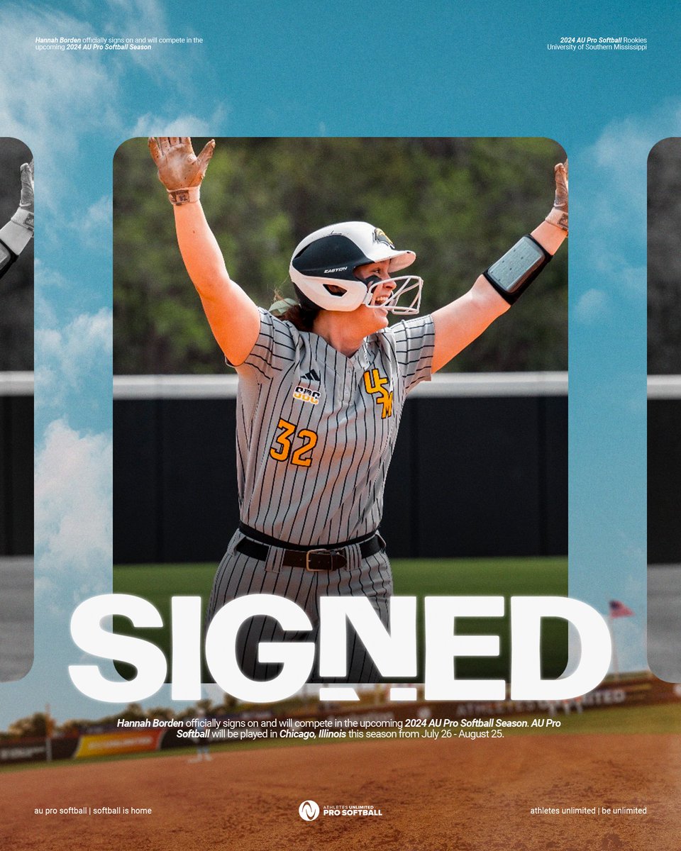 another rookie to the stage please

excited to announce the signing of Hannah Borden to the AU Champ Season! see you in Chicago 🌆

#AUProSB x <a href="/hannahkborden/">Hannah Borden</a>