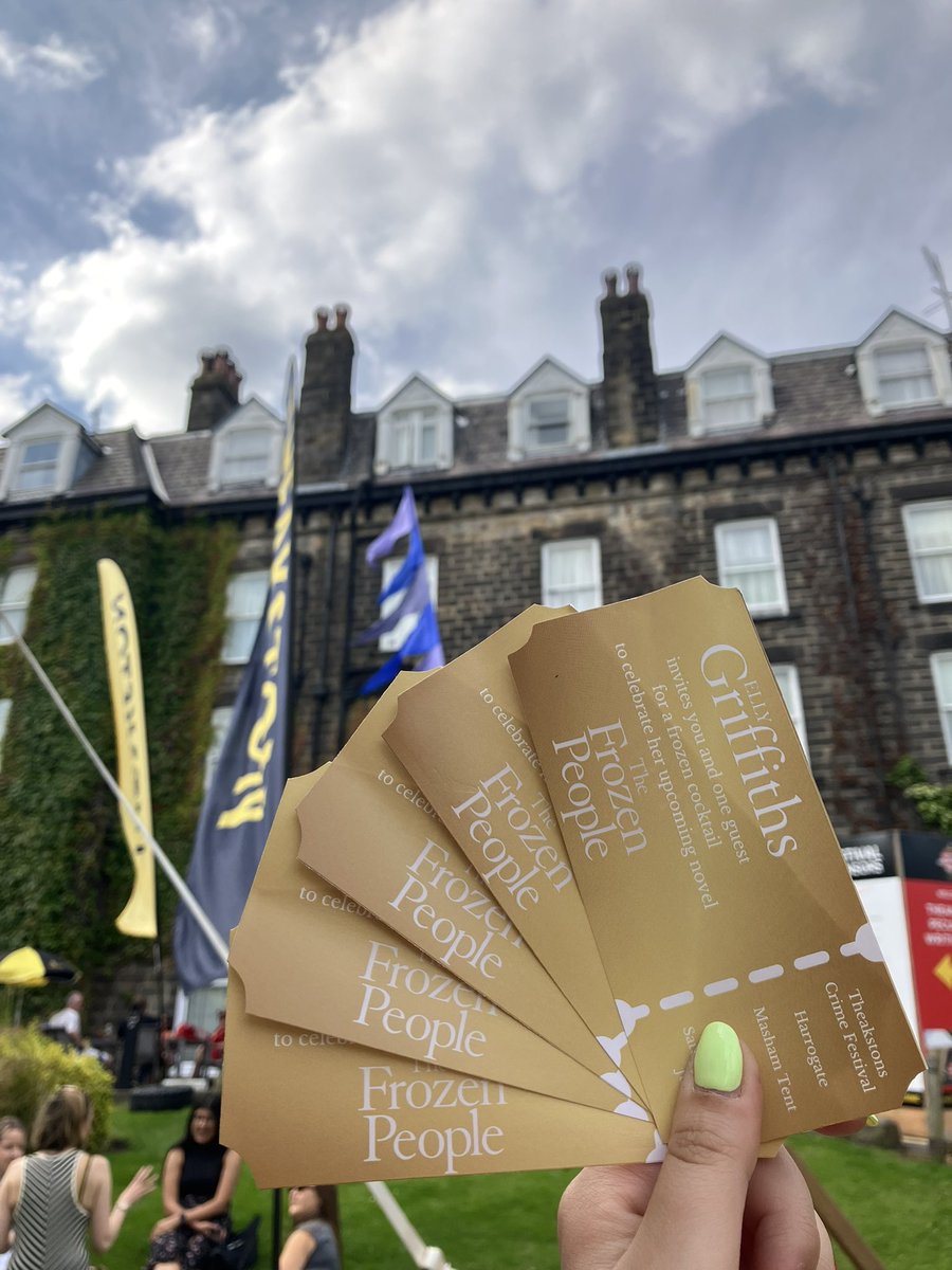 Calling all <a href="/TheakstonsCrime/">Theakstons Festival</a> visitors - we have 5 special golden ticket invites to <a href="/ellygriffiths/">Elly Griffiths</a> drinks party tomorrow! These will be hidden around the festival site this afternoon - if you find one leave a picture in the comments and bring it to the Masham tent at 4pm tomorrow!