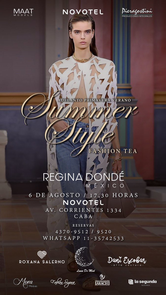 Experiencia Fashion Tea <a href="/maatmodels/">Maat Models</a> <a href="/norabriozzo/">Nora Briozzo</a> <a href="/moramedias/">Mora</a> <a href="/WefArgentina/">WEFArgentina</a> @reginadonde <a href="/L2_LaSegunda/">La Segunda Seguros</a>