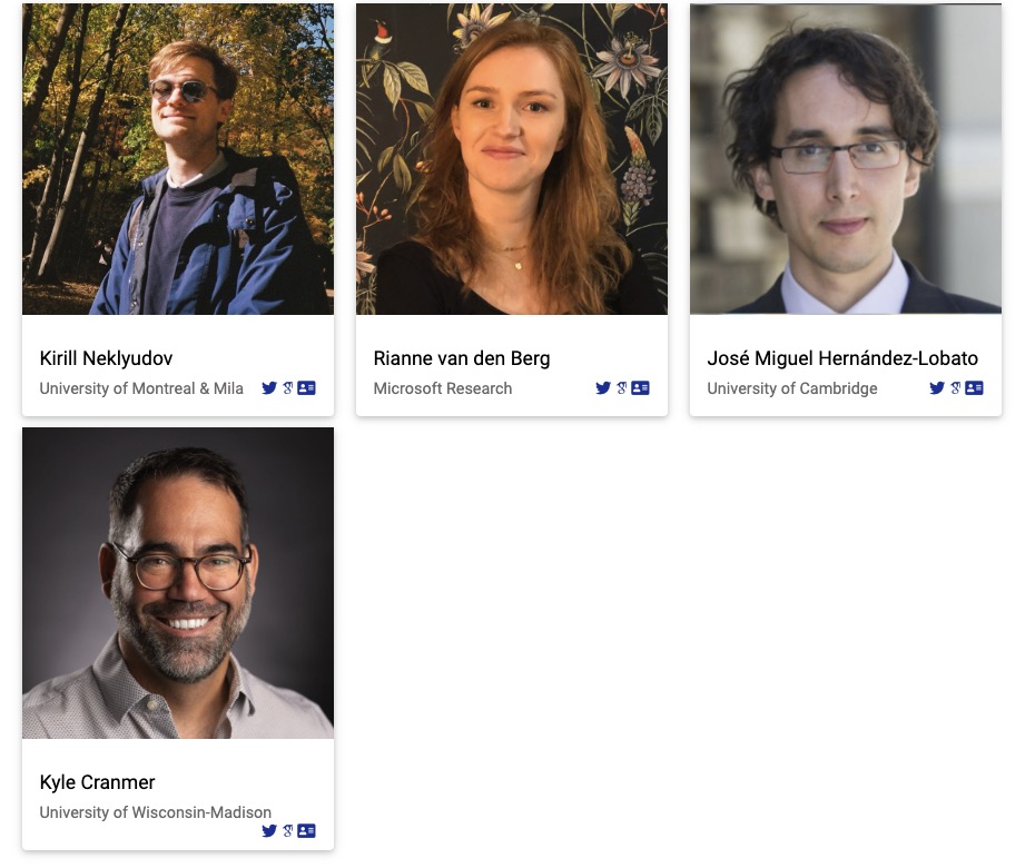 Yuanqi Du (@yuanqid) on Twitter photo If you are traveling to <a href="/icmlconf/">ICML Conference</a> 2024 next week, don't miss our workshop on structured prob. inference and generative modeling on Friday in room Lehar 3! We have a stellar list of speakers to share the frontiers of sampling, Bayesian inference, generative models, and beyond! If you are traveling to <a href="/icmlconf/">ICML Conference</a> 2024 next week, don't miss our workshop on structured prob. inference and generative modeling on Friday in room Lehar 3! We have a stellar list of speakers to share the frontiers of sampling, Bayesian inference, generative models, and beyond!