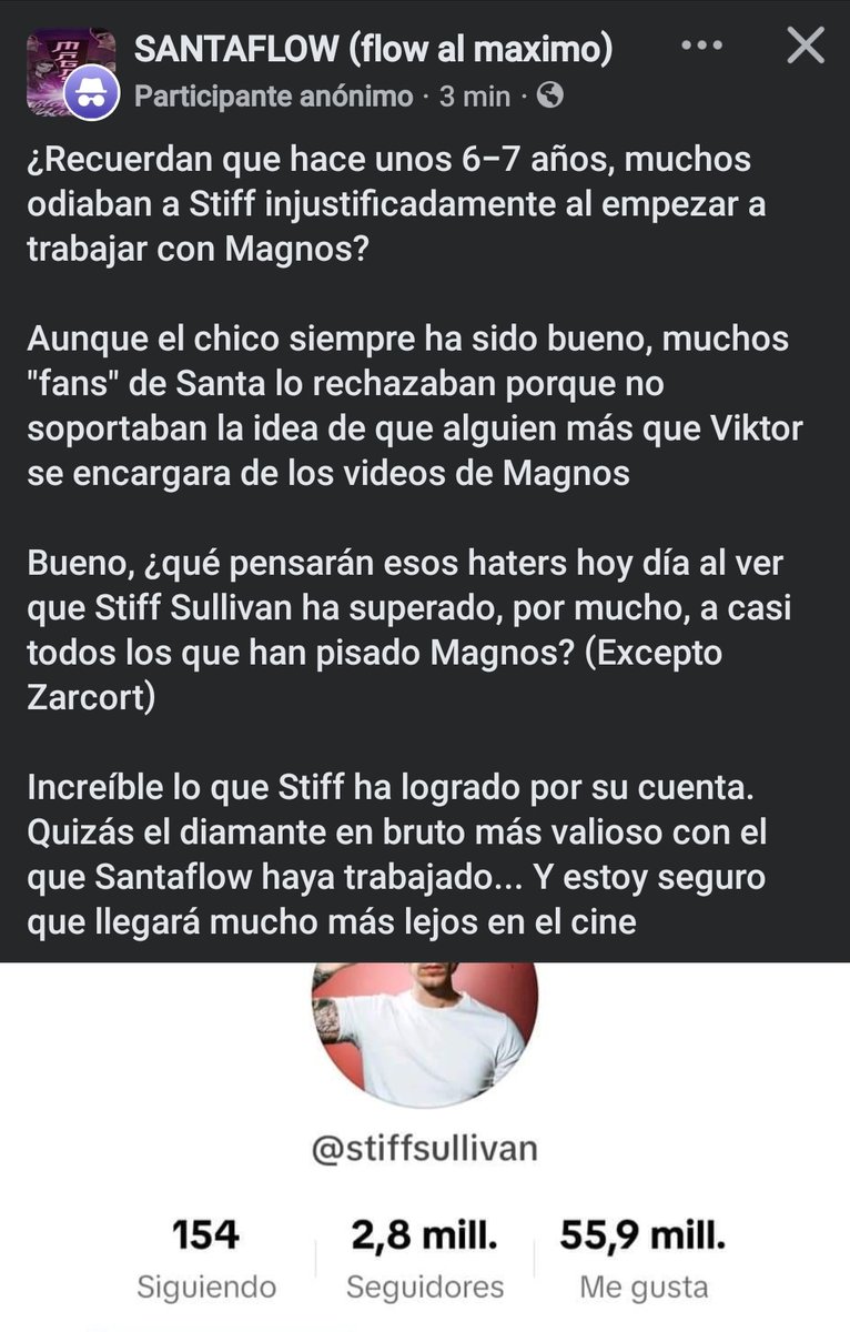 Zkileto's tweet photo. @StiffSullivan 
Orgullosamente tu fan desde el inicio https://t.co/UyA0LKJdRN