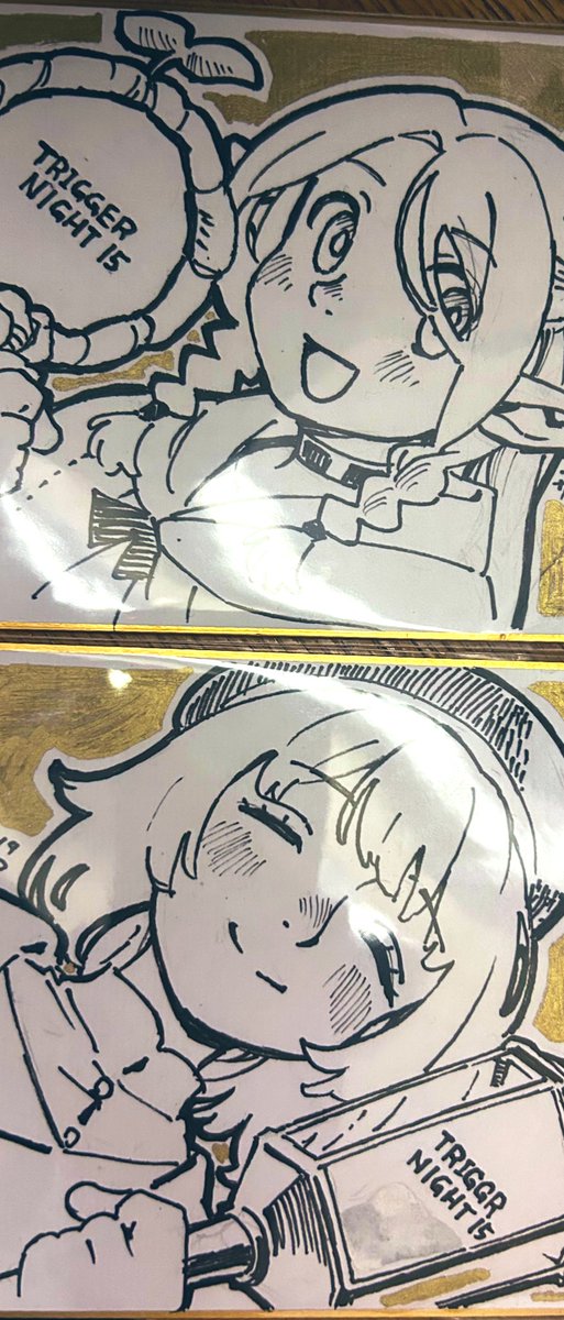 出番待ってる時に描いた色紙。スペル間違ってるけど直前に気づいてちゃんと直したからセーフ。 