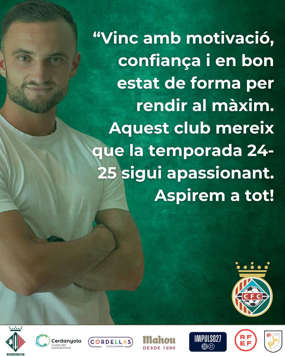 #3rfef5
📚Agafeu boli i llibreta i apunteu bé el seu nom! Us presentem en Miki Puerto!

⚽️Ocupant la posició de migcentre ofensiu, en Miki ha vestit samarretes com les de <a href="/CEEuropa/">Club Esportiu Europa</a> <a href="/uahorta/">Unió Atlètica d'Horta 💯</a> <a href="/aeprat1945/">AE Prat</a> i <a href="/FCVilafranca/">FC Vilafranca</a> i és un bon coneixedor de la categoria!🙌🏻

💚Benvingut Miki!